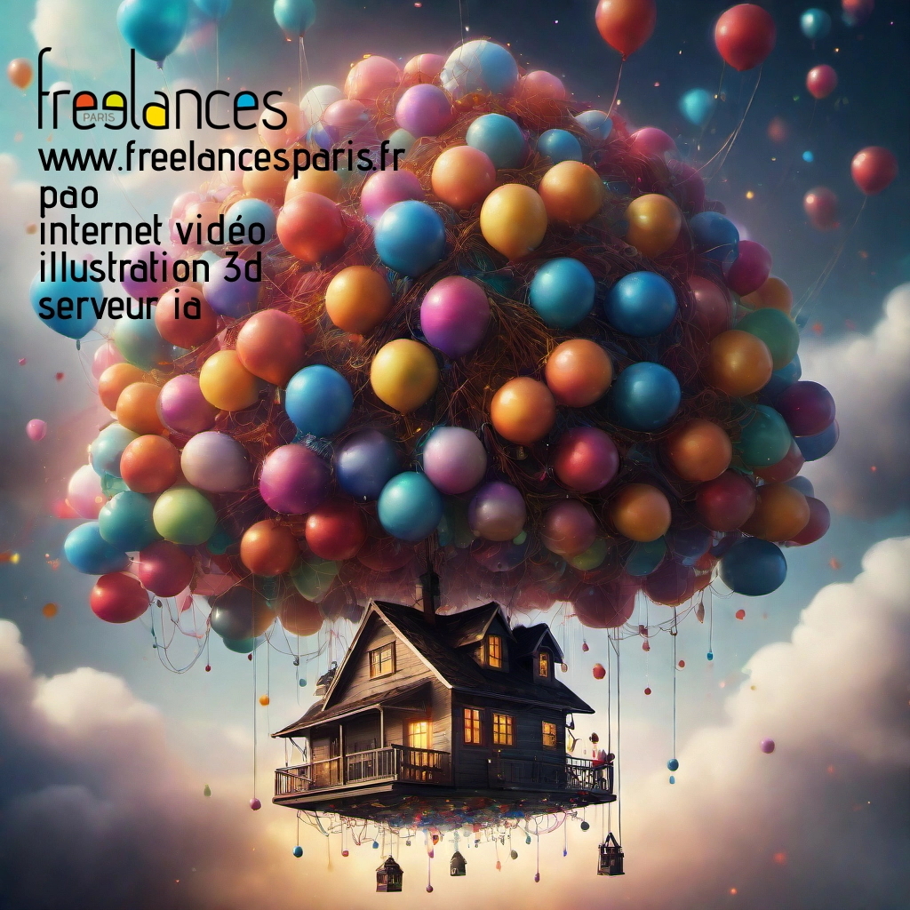 Pao mise en page internet vidéo illustration 3d serveur IA générative AI freelance paris studio de création magazines mq4x68s0